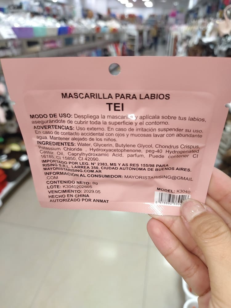 Mascarilla para Labios Tei vista 2