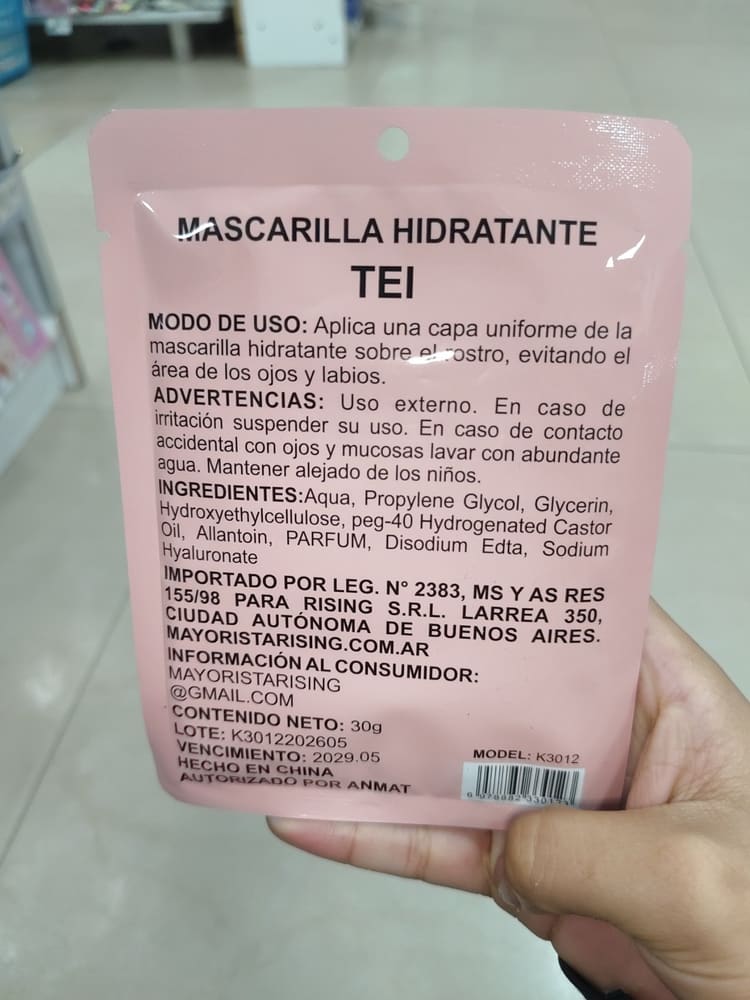 Mascarilla Facial Tei Skin Clinic vista 2